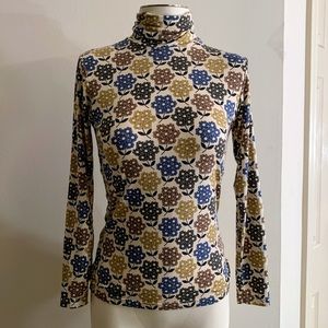 ✌️Earth Tone Vintage Floral Pattern Turtleneck✌️